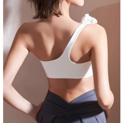 Yoga Pilates Flower Embellished Fitted Sports Bra
