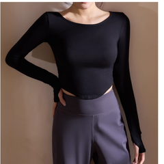 Yoga Pilates Back Cross Fitted Fitness Top