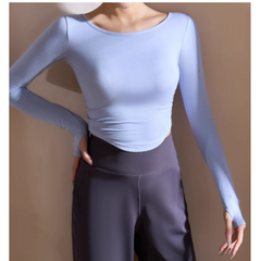 Yoga Pilates Back Cross Fitted Fitness Top