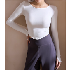 Yoga Pilates Back Cross Fitted Fitness Top