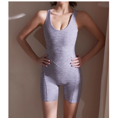 Yoga Pilates Backless Fitted Bodysuit Activewear