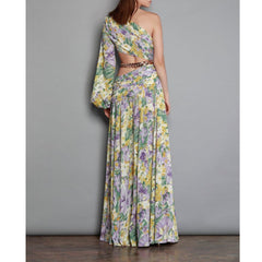 Printed Cut Out Slip Dress