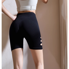 Yoga Pilates Cut Out Fitted Fitness Shorts