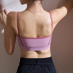 Yoga Pilates Bi-Color Fitted Sports Bra