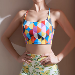 Yoga Pilates Lace Up Fitted Sports Bra