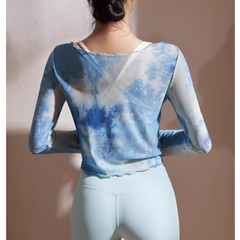 Yoga Pilates Gradient Color Fitted Fitness Top