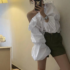 Puff Sleeves Off-Shoulder Blouse