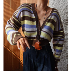 Striped Knitwear Cardigan