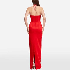 Halter Neck Evening Dress Gown