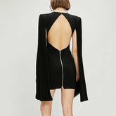 Backless Mini Evening Dress Gown