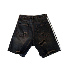 Striped Denim Shorts