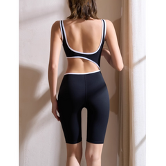 Yoga Pilates Cut Out Fitted Bodysuit Activewear