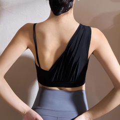 Yoga Pilates Mesh Spliced Fitted Sports Bra