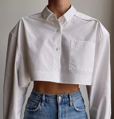 Cropped Long Sleeves Shirt