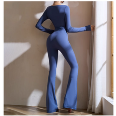 Yoga Pilates Long Sleeves Fitted Jumpsuit