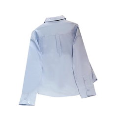 Basic Long Sleeves Shirt With Tie