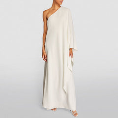 One Shoulder Evening Dress Gown