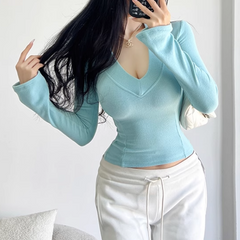 V Neck Knitwear Sweater
