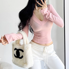 V Neck Knitwear Sweater