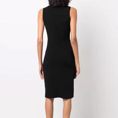 Zip Embellished Evening Dress Gown