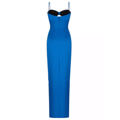Cut Out Midi Evening Dress Gown