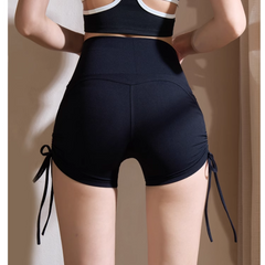 Yoga Pilates Draw-String Fitted Fitness Shorts