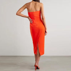 Diamante Tube Evening Dress Gown