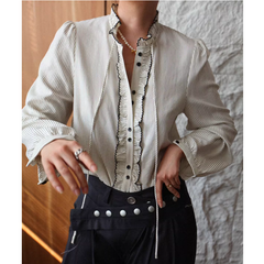 Striped Ruffled Shirt