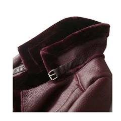 Oversized Shearling Biker Jacket Coat