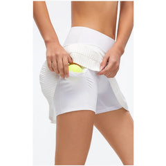 Yoga Pilates Fold Hem Fitted Fitness Skorts