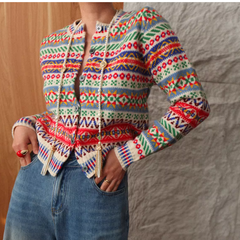 Printed Knitwear Cardigan