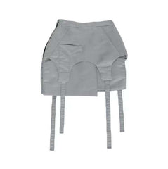 Asymmetric Hem Mini Skirt