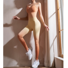 Yoga Pilates Gradient Color Fitted Jumpsuit