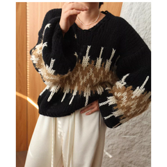 Printed Knitwear Sweater