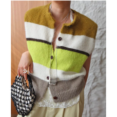 Color Block Knitwear Vest