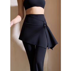 Yoga Pilates Double Layers Fitted Stretch Leggings