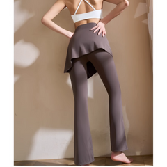 Yoga Pilates Double Layers Fitted Stretch Leggings