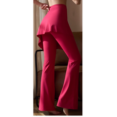 Yoga Pilates Double Layers Fitted Stretch Leggings