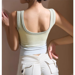 Yoga Pilates Gradient Color Fitted Sports Bra