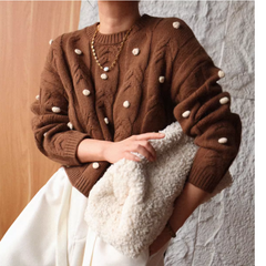Bi-Color Knitwear Sweater