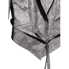 Lace Up Leather Jacket