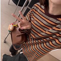 Striped Long Sleeves Top