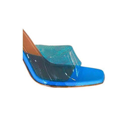 PVC High Heel Naked Mules Sandals