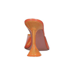 PVC High Heel Naked Mules Sandals