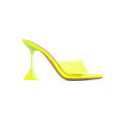 PVC High Heel Naked Mules Sandals