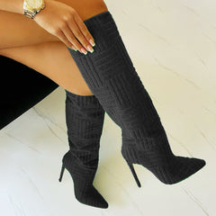 Stiletto Heel Knee High Boots