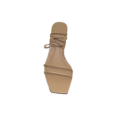 Lace Up Block Heel Sandals