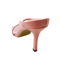 Leather Flip Flop Mules Sandals - 9cm