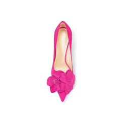 Flower Embellished Mid Heel Pumps - 6cm