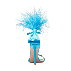Feather High Heel Sandals - 9.5cm